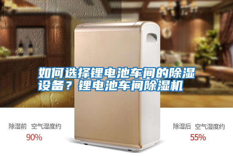如何選擇鋰電池車間的除濕設備？鋰電池車間除濕機