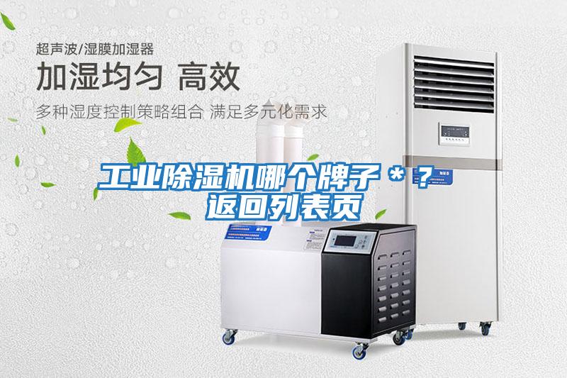 工業除濕機哪個牌子＊？ 返回列表頁